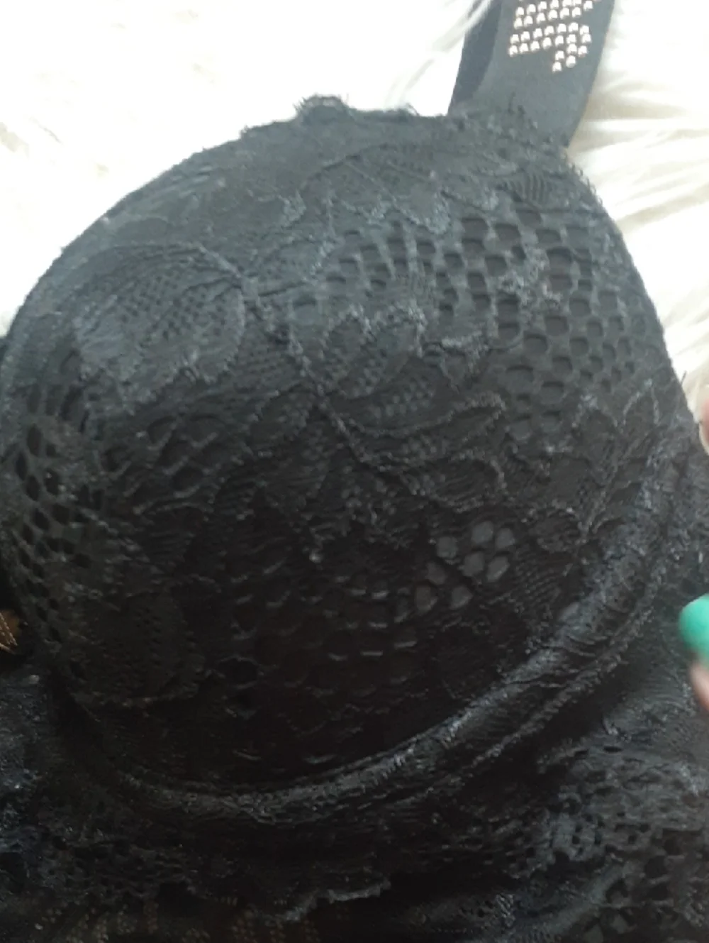 Juicy Couture Black Studded Lace Teddy Bodysuit with Branded Straps Size Small
